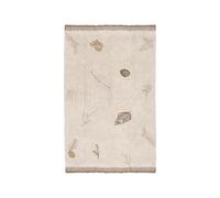 Lorena Canals-Tappeto lavabile per bambini PINE FOREST in colore naturale/lino. Fatto a mano in forma rettangolare con cotone naturale a pelo corto e coloranti non tossici-Dimensioni: 200x140cm