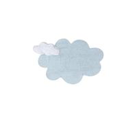 Lorena Canals Tappeto Lavabile Puffy Dream 100% Cotone -Blu- Bianco- 170x110 cm