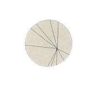 Lorena Canals Tappeto Lavabile Trace Beige 100% Cotone -Beige- Nero- 160x160 cm