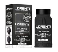 Lorenti Cera professionale 3 in 1 volume in fibra nera - styling, colore e infoltimento dei capelli - Cera cipria contro capelli sottili per uomini e donne