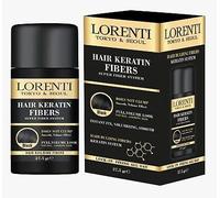 Lorenti Fibra capillare nera: cheratina per capelli voluminosi istantanei, 27,5 g, infoltimento dei capelli in caso di perdita dei capelli, impermeabile e naturale, per uomini e donne