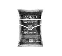 Lorenti Professiona - Perline nere in cera dura, 1000 g, per depilazione indolore di tutto corpo e viso, vegane, 100% naturale, senza dolore, per donne e uomini, perline nere