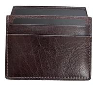 Lorenz 0995 Porta carte unisex sottile in nappa di mucca, Marrone, Compact, Porta carte sottile