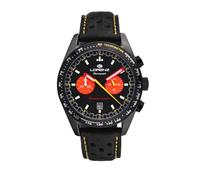 Lorenz 3PC Granpremio 030251DD - Cronografo Sportivo al quarzo - Orologio con cinturino in pelle - Cofanetto ispirato alle corse automobilistiche a forma di casco di pilota
