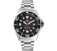 LORENZ Aquitania 030231LL Orologio Uomo Automatico Nero Sub 1000 Metri + Cinturi