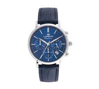 Lorenz Charleston 030273BB - Orologio Classico da Uomo al quarzo - Cronografo con Cinturino in Pelle blu