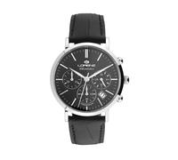 Lorenz Charleston 030273CC - Orologio Classico da Uomo al quarzo - Cronografo con Cinturino in Pelle nero