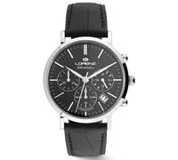 LORENZ CHARLESTON CRONOGRAFO 030273CC Orologio Uomo Nero Cinturino Pelle