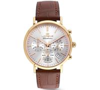 LORENZ CHARLESTON CRONOGRAFO 030273EE Orologio Uomo Dorato Cinturino Pelle