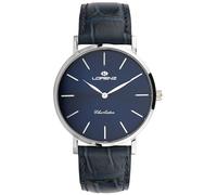 LORENZ CHARLESTON EXTRAPIATTO 030250BB Orologio Uomo Blu Pelle 38 mm Quarzo Zaff