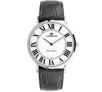 Lorenz Charleston Extrapiatto 030250DD - Orologio Classico Ultrapiatto da Uomo al quarzo - Orologio con Cinturino in Pelle grigio