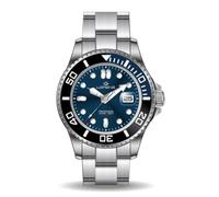 Orologio Automatico Uomo LORENZ 26168BB Bracciale Acciaio Blu Sub 100mt