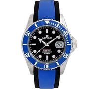 LORENZ DOPPIA INIEZIONE Nero Azzurro 030197BB Orologio Uomo Automatico Ghiera Ce