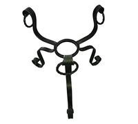 Lorenz Ferart 6130.0 Portavaso, Ferro Battuto, Struttura Base Nero Sfumata a Mano Argento