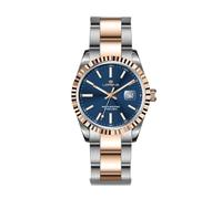 Lorenz Ginevra 28187EE - Orologio elegante da uomo - Orologio al quarzo con cassa e cinturino in acciaio bicolore