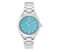 Lorenz - Ginevra Gemstone Lady 030265TQ - Orologio Automatico Donna In Acciaio Inossidabile - Orologio con quadrante in vera pietra naturale turchese - Sub 100 metri