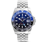 LORENZ GMT - Special Edition 030257BB Orologio Uomo Automatico Sfumato Blu Nero