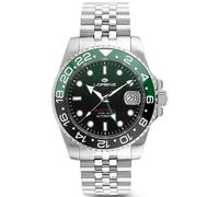LORENZ GMT - Special Edition 030257CC Orologio Uomo Automatico Sfumato Verde Ner