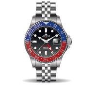 Lorenz Gmt Two Tone 030257DD Special Edition - Orologio Uomo con Cinturino in Acciaio Inossidabile - Orologio Automatico Sub 200m