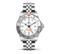 Lorenz Gmt Two Tone 030257IC Special Edition - Orologio da Uomo Automatico GMT - Orologio con Cinturino in Acciaio Inossidabile - Subacqueo professionale fino a 200 metri