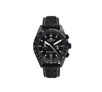 Lorenz Granpremio 030251FF Cronografo da uomo con cassa in acciaio con finiture in IP Gun e cinturino in pelle italiana di colore nero sub 100 metri