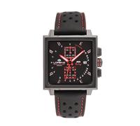 Lorenz Granpremio Cronografo da uomo al quarzo con cinturino in pelle traforato