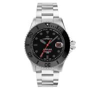 Lorenz Hydro-Sub Special Edition 090011DD Orologio da uomo automatico svizzero con cinturino in acciaio inox 500 metri subacqueo professionale, cofanetto con cinturino in gomma omaggio