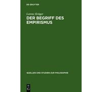 Lorenz Krüger Der Begriff des Empirismus (Copertina rigida)