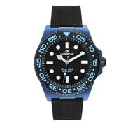 Lorenz Ocean Club 030268BB - Orologio Sportivo da Uomo al Quarzo - Orologio con cassa in superlega Soft Touch blu - Cinturino in Gomma con chiusura deployante - Sub 100 metri - Cofanetto speciale sub