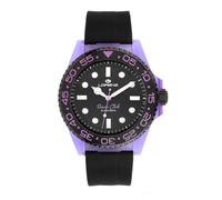 Lorenz Ocean Club 030268LL - Orologio Sportivo da Uomo al Quarzo - Orologio con cassa in superlega Soft Touch Viola - Cinturino in Gomma e chiusura deployante - Sub 100 metri - Cofanetto speciale sub
