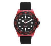 Lorenz Ocean Club 030268CC - Orologio Sportivo da Uomo al Quarzo - Orologio con cassa in superlega Soft Touch rossa - Cinturino in Gomma e chiusura deployante - Sub 100 metri - Cofanetto speciale sub