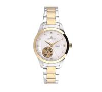 Lorenz - Orologio Classico da donna automatico - Modello Diva Automatic 030262BB - Orologio con diamanti nel quadrante e bilanciere a vista- Cinturino in acciaio bicolore