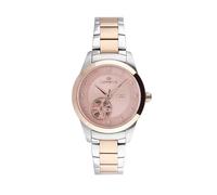 Lorenz - Orologio Classico da donna automatico - Modello Diva Automatic 030262CC - Orologio con diamanti nel quadrante e bilanciere a vista- Cinturino in acciaio bicolore