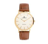 Lorenz - Orologio Classico Ultrapiatto da Uomo - Orologio al quarzo Modello Charleston Extrapiatto 030250EE - Orologio con Cinturino in Pelle marrone