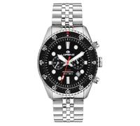 Lorenz Shark V Chrono 030285AA - Cronografo Sportivo da uomo - Orologio al quarzo con cinturino in Acciaio - Subacqueo Professionale Fino a 200 metri - Box con cinturino in gomma omaggio