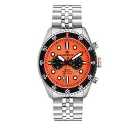 Lorenz Shark V Chrono 030285OR - Cronografo Sportivo da uomo - Orologio al quarzo con cinturino in Acciaio - Subacqueo Professionale Fino a 200 metri - Box con cinturino in gomma