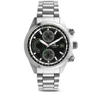 LORENZ SOLAR CRONO 030253CC Orologio Uomo Cronografo Solare Nero Acciaio Sub 100