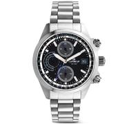 LORENZ SOLAR CRONO 030253EE Orologio Uomo Cronografo Solare Nero Acciaio Sub 100