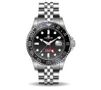 Lorenz Special Edition Gmt 030257BB Orologio GMT da uomo automatico con cinturino in acciaio inox
