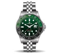 Lorenz Gmt Two Tone 030257CC Special Edition - Orologio Uomo con Cinturino in Acciaio Inossidabile - Orologio Automatico Sub 200m