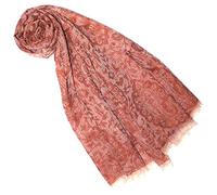 Lorenzo Cana 78369777 - Sciarpa da donna in cashmere, cashmere Rosso mattone crema 70 x 200 cm