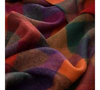 Lorenzo Cana - Coperta di lusso in alpaca al 100% lana di alpaca, soffice coperta morbida, a quadri, colore: rosso/arancione e verde, coperta per divano - 96283