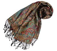 Lorenzo Cana Pashmina 78118 - Sciarpa da donna in seta e lana, 70 x 190 cm, motivo cachemire