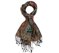 Lorenzo Cana, pashmina in seta e lana, 70 x 190 cm, motivo paisley, stola, sciarpa