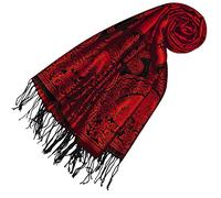 LORENZO CANA - Pashmina - Paisley - Donna Rosso nero/rosso Taglia unica