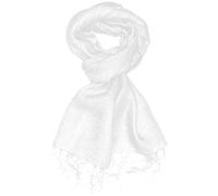 Lorenzo Cana - Sciarpa da uomo, in lino, 65 x 175 cm, 100% lino, bianco crema, tinta unita, 9307011, Bianco crema, 54 x 200 cm