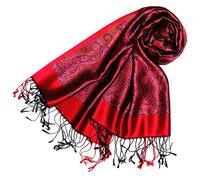 LORENZO CANA - Sciarpa - Paisley - Donna rosso Rot Pink Orange