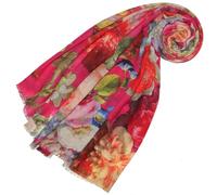 Lorenzo Cana - Sciarpa pashmina da donna in morbida lana di agnello merino multicolore, 70 cm x 180 cm, sciarpa di lana 78662, Multicolore, 70 x 180 cm