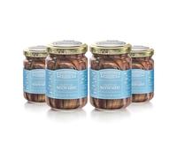 LORENZO COSTA FU EUGENIO Filetti di acciughe sott'olio | Acciughe sott'olio siciliane | Acciughe sott olio | Made in Italy | 160gr (4 Pezzi)