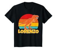 Lorenzo Nome Dinosauro T-Rex Divertente Maglietta
